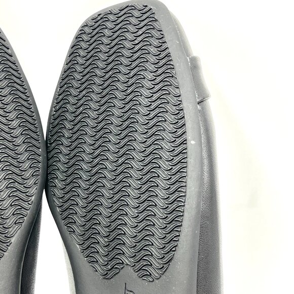 7.5W 7.5 WIDE WIDTH Trotters Black Leather Slip On Ballet Flats Shoes - Picture 10 of 13